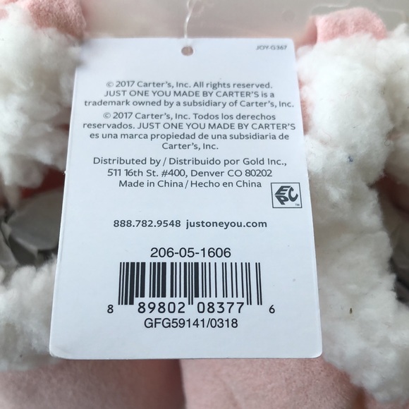 Carter’s Pink Dragon Slippers 3-6mo - Picture 4 of 5